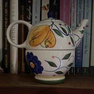 Floral Ceramic Teapot and Cup Set